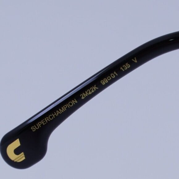 Carrera SUPERCHAMPION 2M2 2K Sunglasses Gold/Black Shield Frame, Grey AR Lenses - Picture 8 of 11